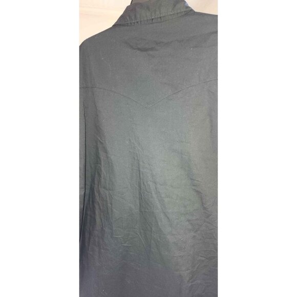 Wrangler Mens Black Long-Sleeve Western Shirt With Snap Closures XL - Picture 7 of 10